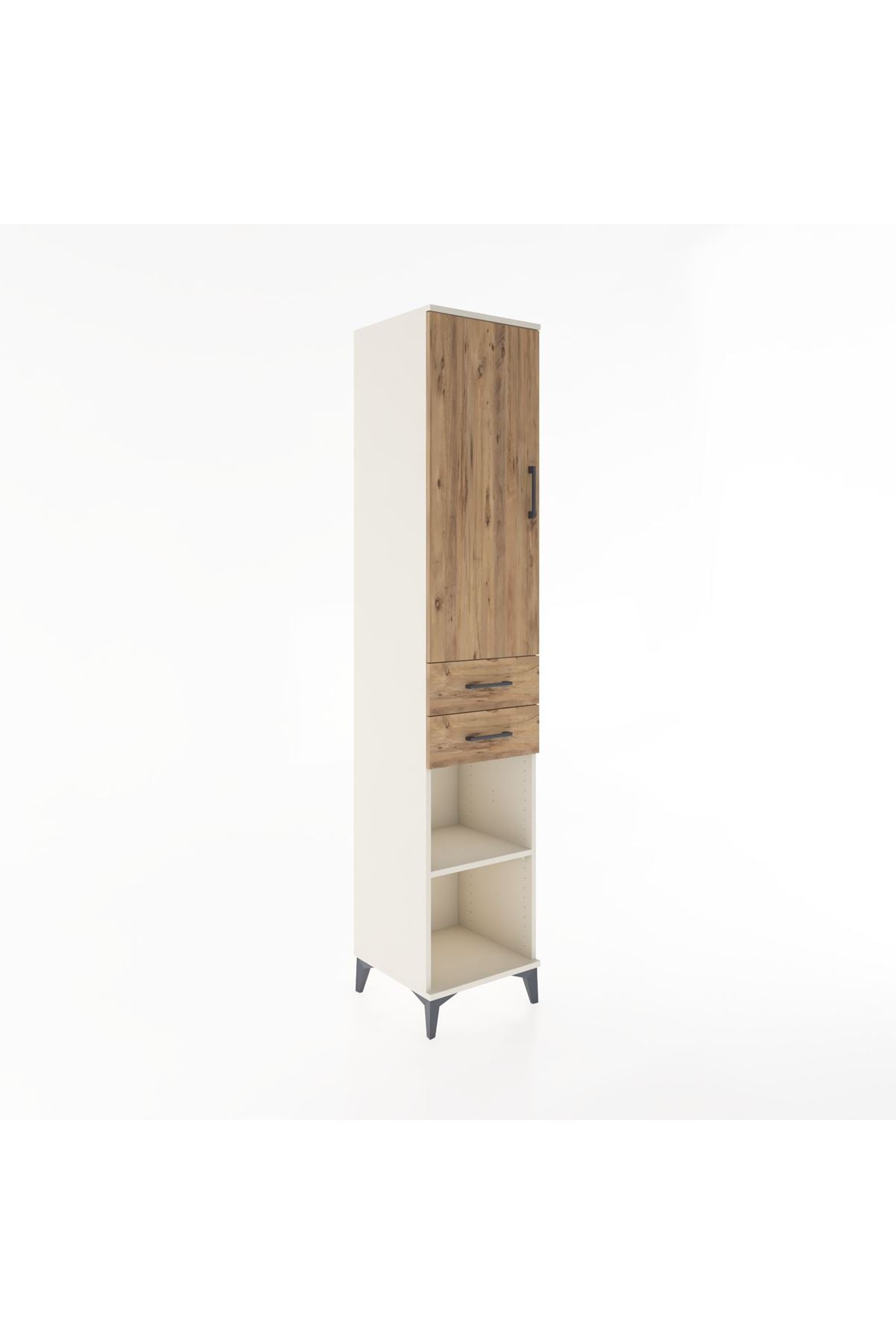 Hyperion Dolap 3 Raflı 2 Çekmeceli Tek Askılı 44x44x221 Aytaşı-Çam