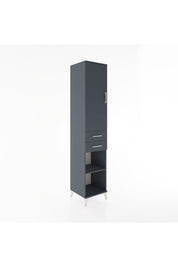 Hyperion Dolap 3 Raflı 2 Çekmeceli Tek Askılı 44x44x221 Antrasit-Antrasit