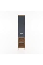 Hyperion Dolap 3 Raflı 2 Çekmeceli Tek Askılı 44x44x221 Çam-Antrasit