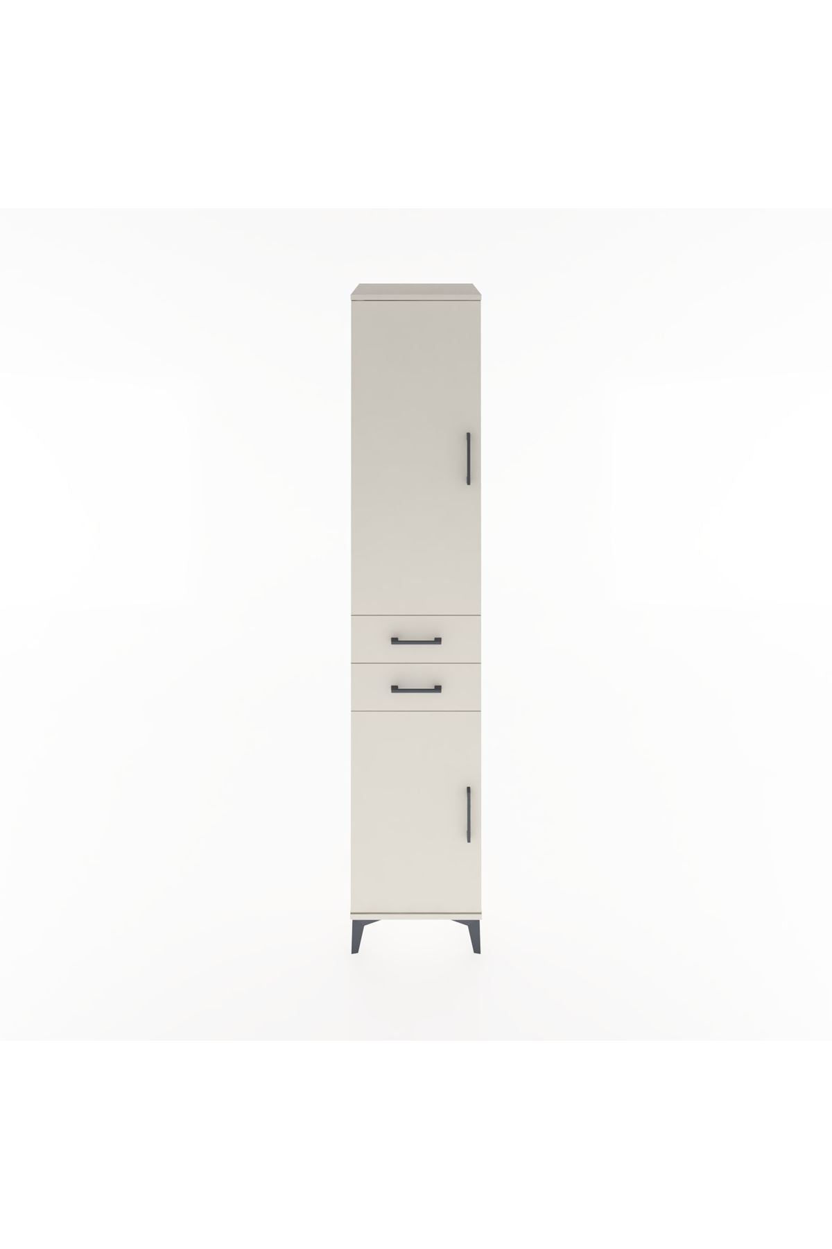 Hyperion Dolap 4 Raflı 2 Çekmeceli 2 Kapaklı 44x44x221 Aytaşı-Aytaşı
