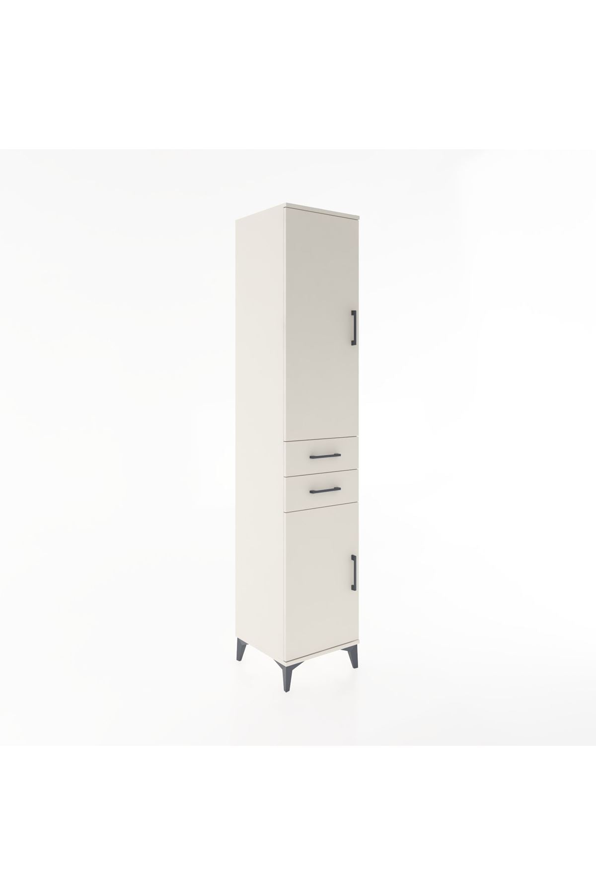 Hyperion Dolap 4 Raflı 2 Çekmeceli 2 Kapaklı 44x44x221 Aytaşı-Aytaşı