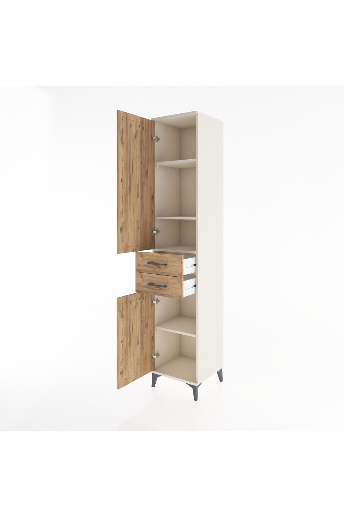 Hyperion Dolap 4 Raflı 2 Çekmeceli 2 Kapaklı 44x44x221 Aytaşı-Çam