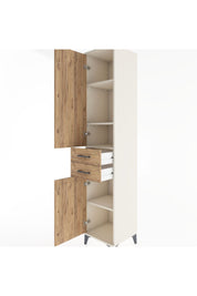 Hyperion Dolap 4 Raflı 2 Çekmeceli 2 Kapaklı 44x44x221 Aytaşı-Çam