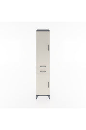 Hyperion Dolap 4 Raflı 2 Çekmeceli 2 Kapaklı 44x44x221 Antrasit-Aytaşı