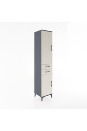 Hyperion Dolap 4 Raflı 2 Çekmeceli 2 Kapaklı 44x44x221 Antrasit-Aytaşı