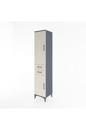 Hyperion Dolap 4 Raflı 2 Çekmeceli 2 Kapaklı 44x44x221 Antrasit-Aytaşı