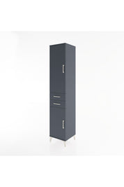 Hyperion Dolap 4 Raflı 2 Çekmeceli 2 Kapaklı 44x44x221 Antrasit-Antrasit