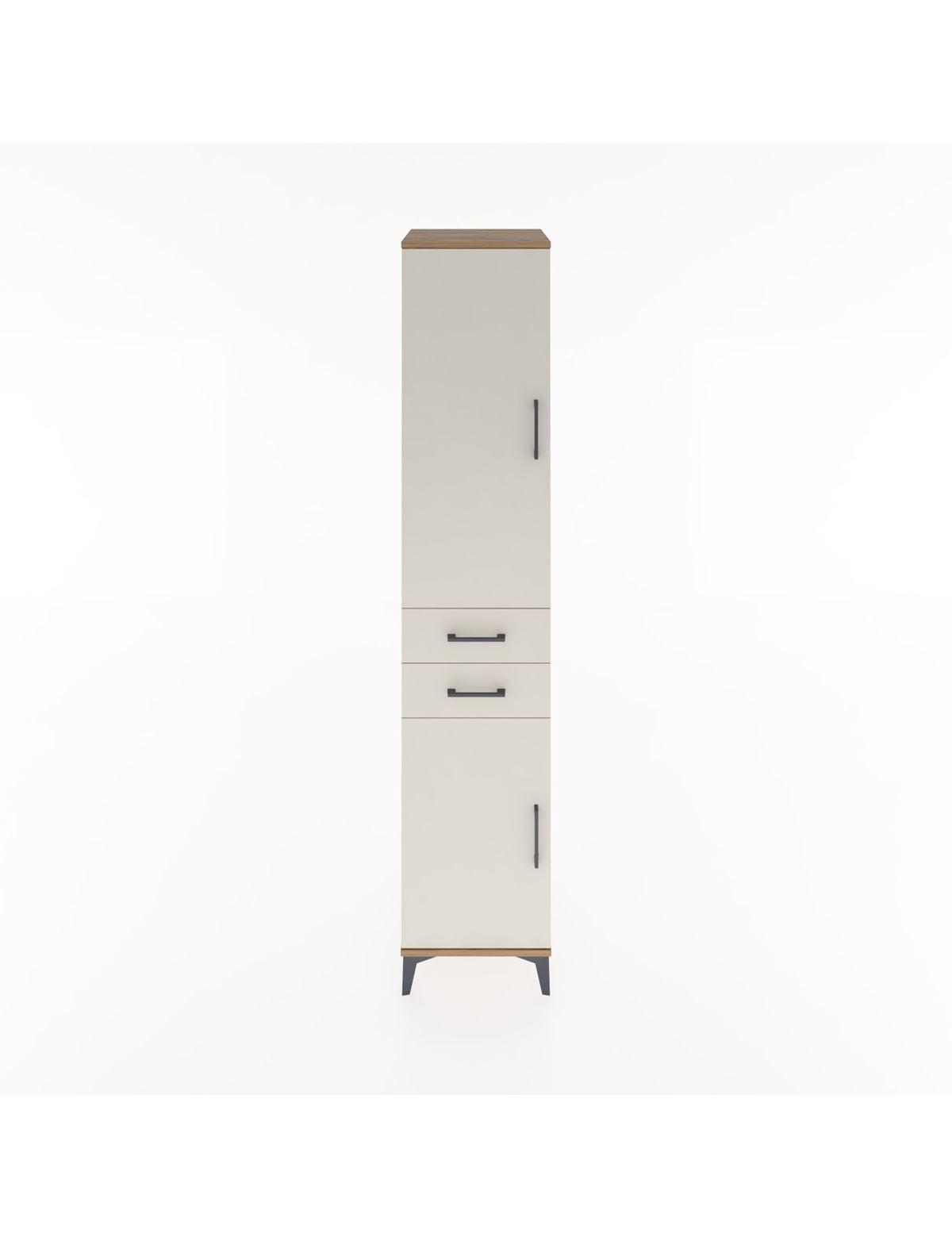 Hyperion Dolap 4 Raflı 2 Çekmeceli 2 Kapaklı 44x44x221 Çam-Aytaşı