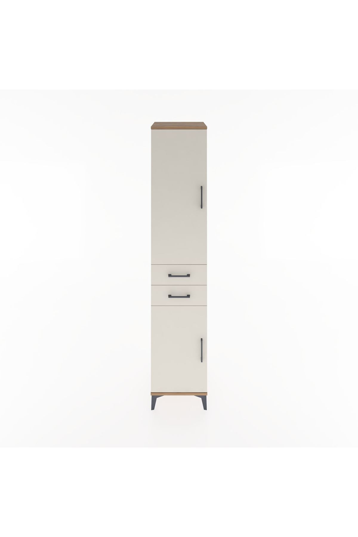 Hyperion Dolap 4 Raflı 2 Çekmeceli 2 Kapaklı 44x44x221 Çam-Aytaşı
