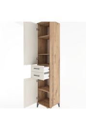 Hyperion Dolap 4 Raflı 2 Çekmeceli 2 Kapaklı 44x44x221 Çam-Aytaşı