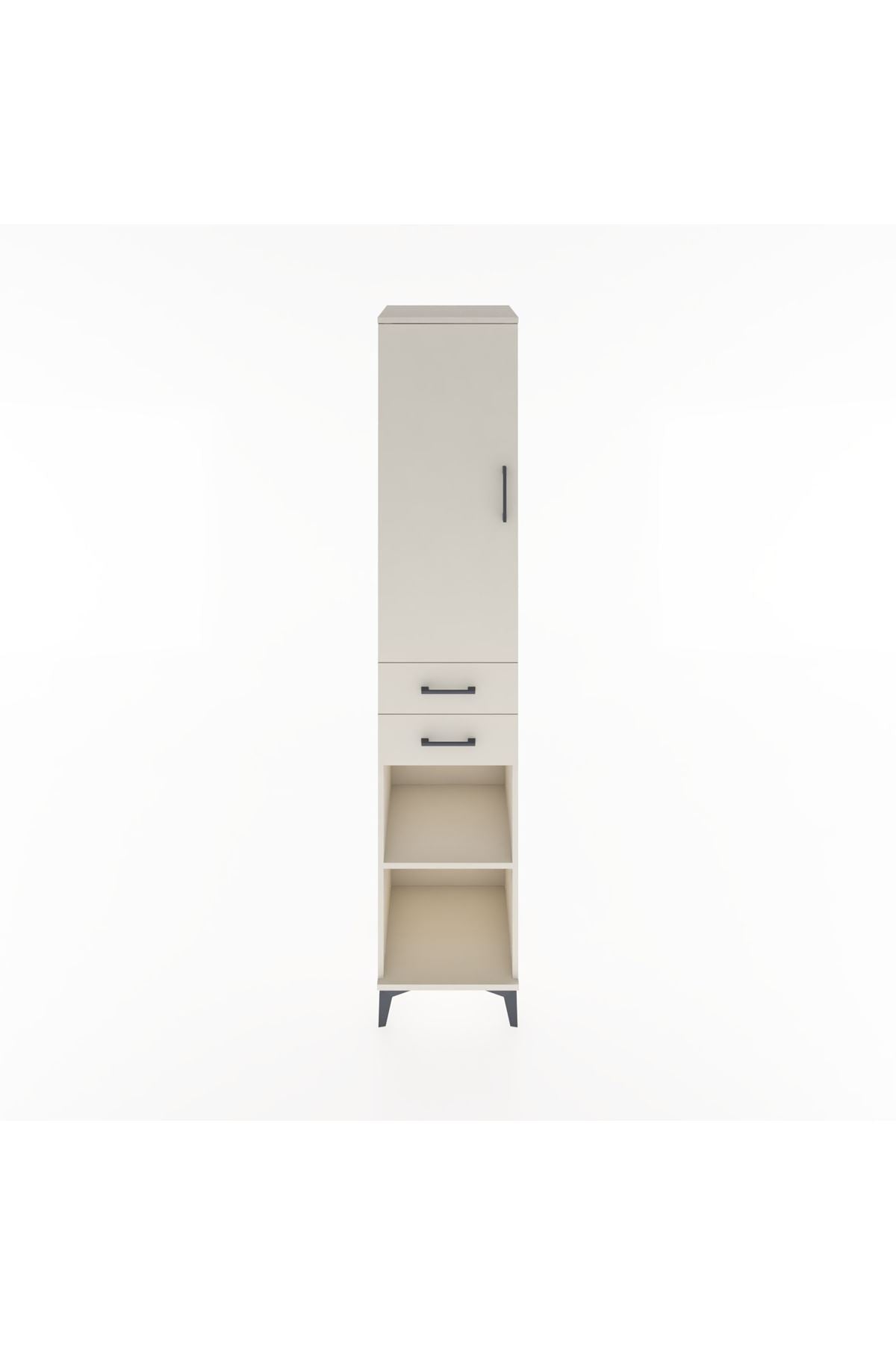Hyperion Dolap 4 Raflı 2 Çekmeceli Tek Kapaklı 44x44x221 - S61M185V1B