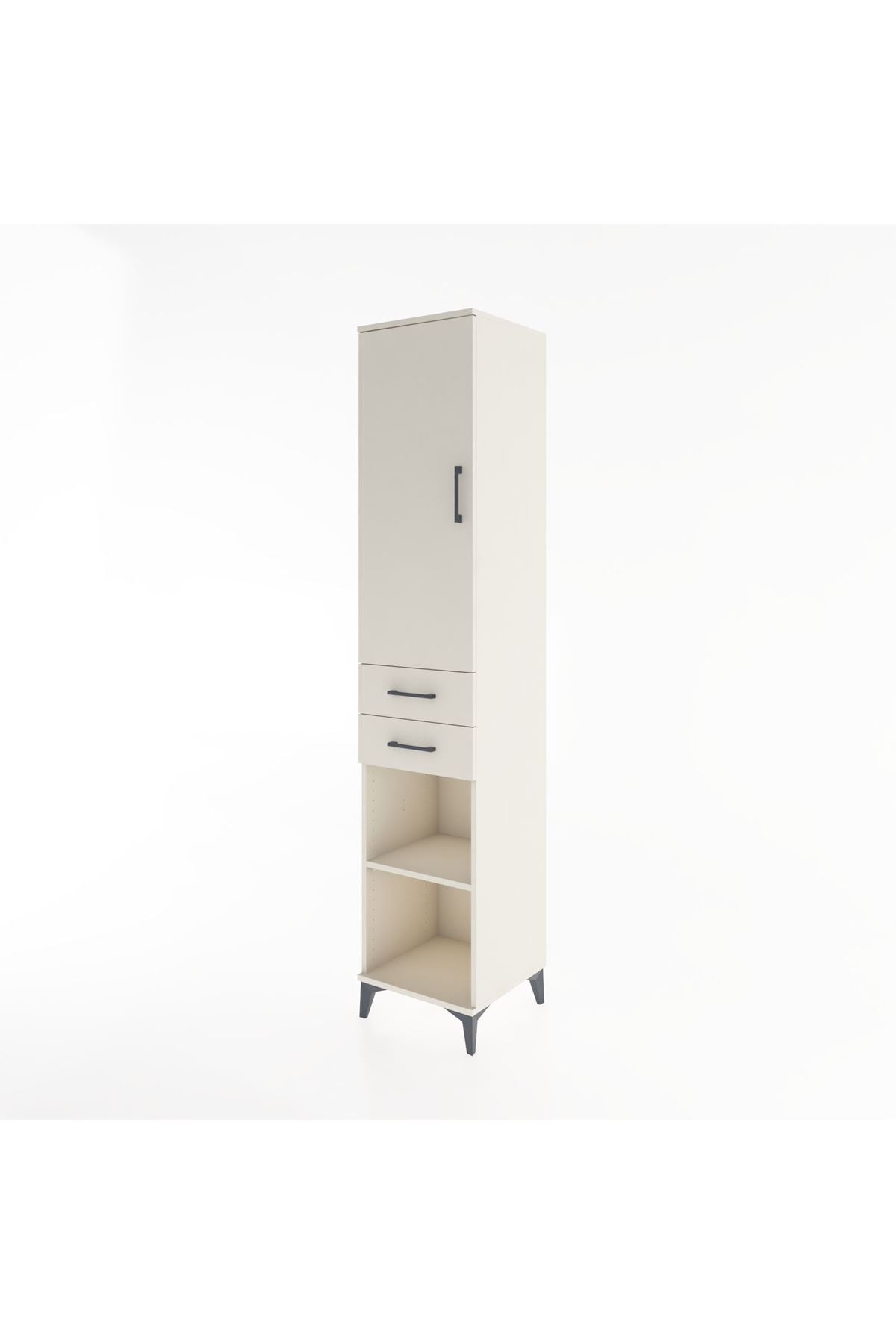 Hyperion Dolap 4 Raflı 2 Çekmeceli Tek Kapaklı 44x44x221 - S61M185V1B