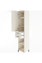 Hyperion Dolap 4 Raflı 2 Çekmeceli Tek Kapaklı 44x44x221 - S61M185V1B