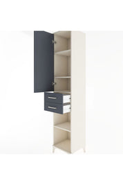 Hyperion Dolap 4 Raflı 2 Çekmeceli Tek Kapaklı 44x44x221 - S61M185V2B