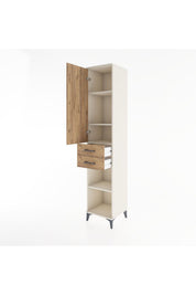 Hyperion Dolap 4 Raflı 2 Çekmeceli Tek Kapaklı 44x44x221 - S61M185V3B