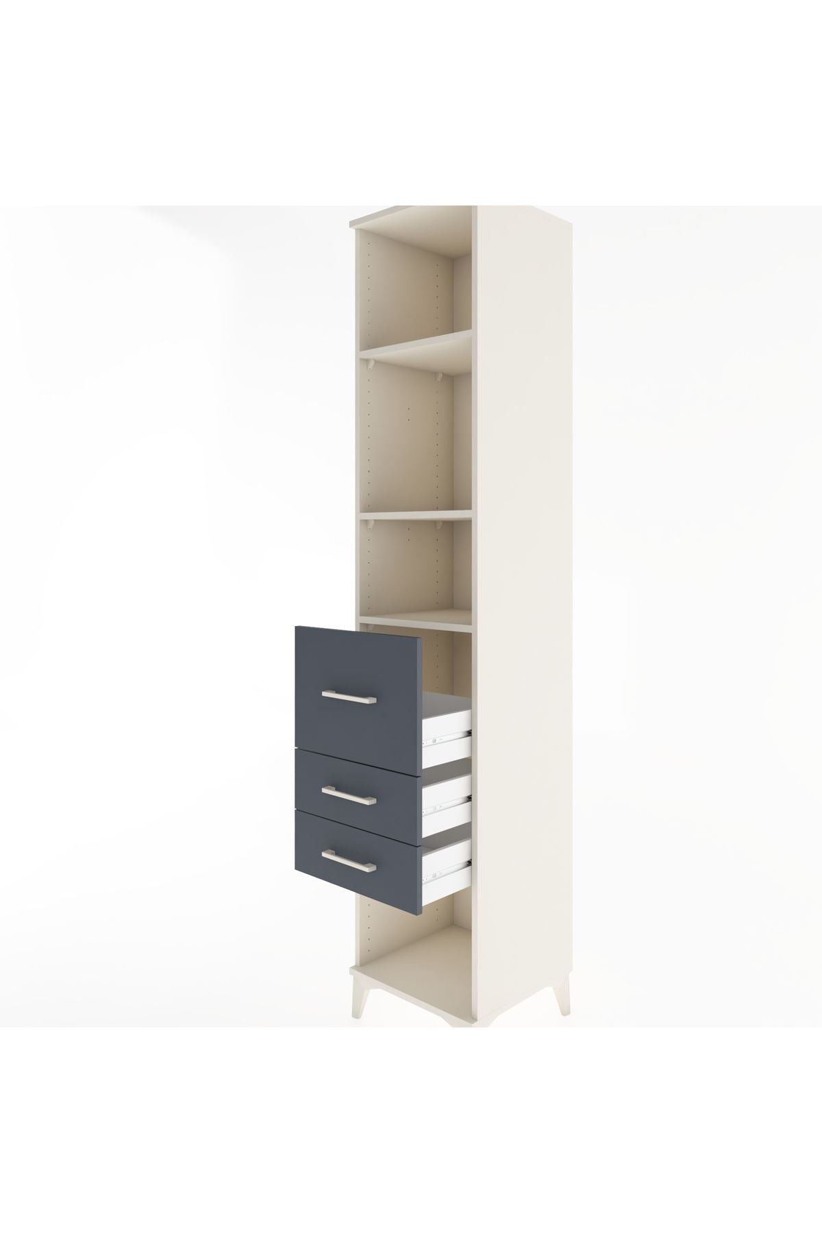Hyperion Dolap 3 Raflı 3 Çekmeceli 44x44x221 - S61M186V2B