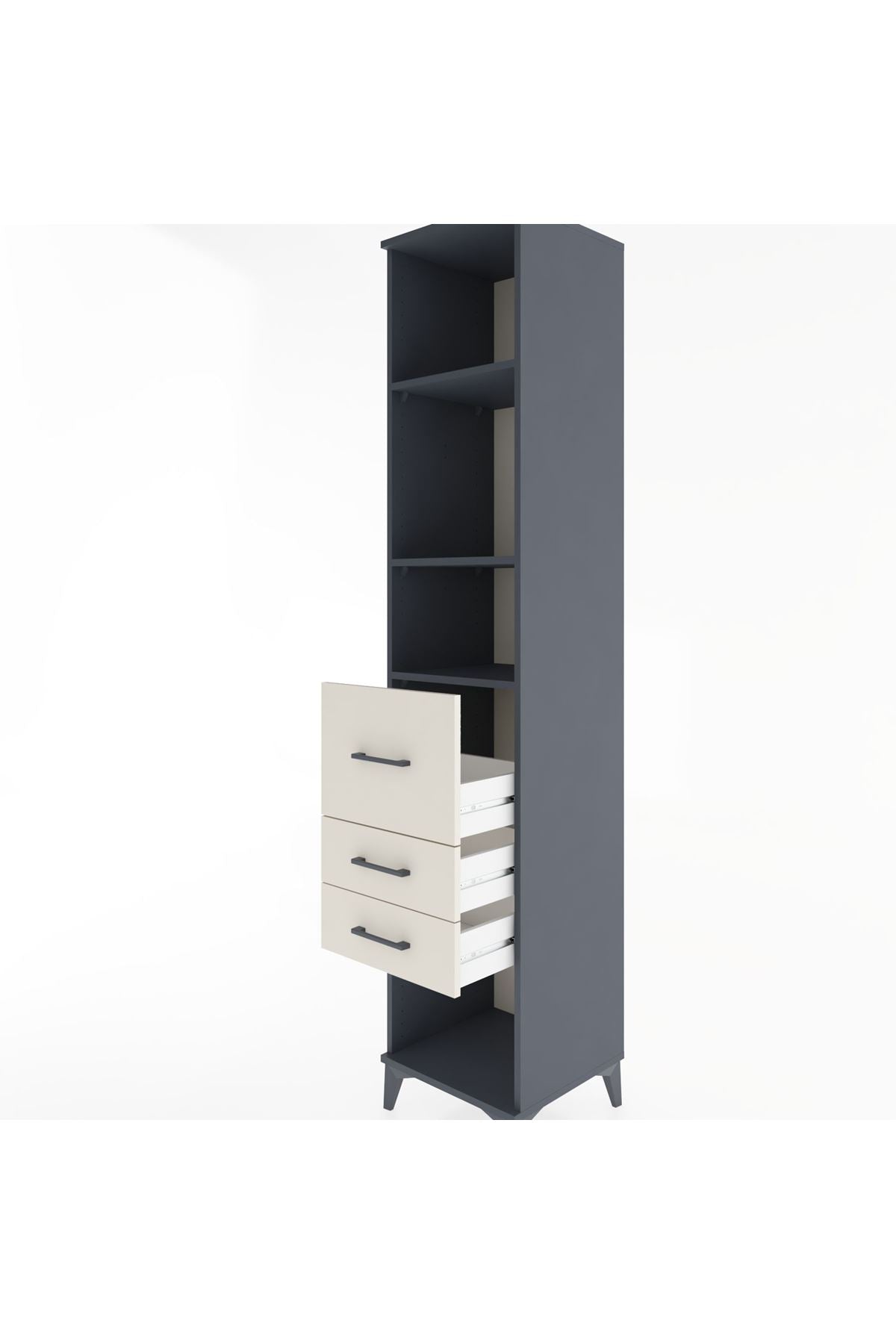 Hyperion Dolap 3 Raflı 3 Çekmeceli 44x44x221 - S61M186V4B