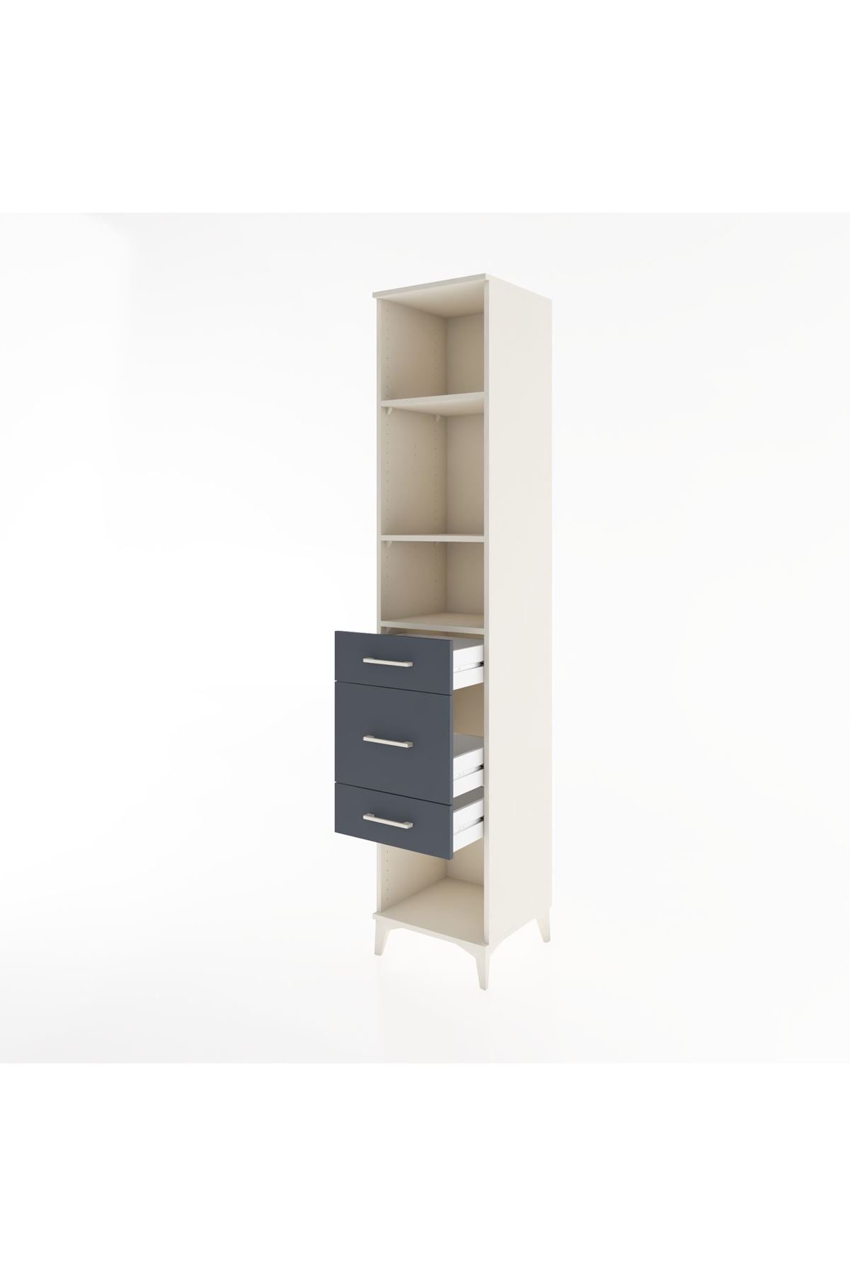 Hyperion Dolap 3 Raflı 3 Çekmeceli 44x44x221 - S61M187V2B