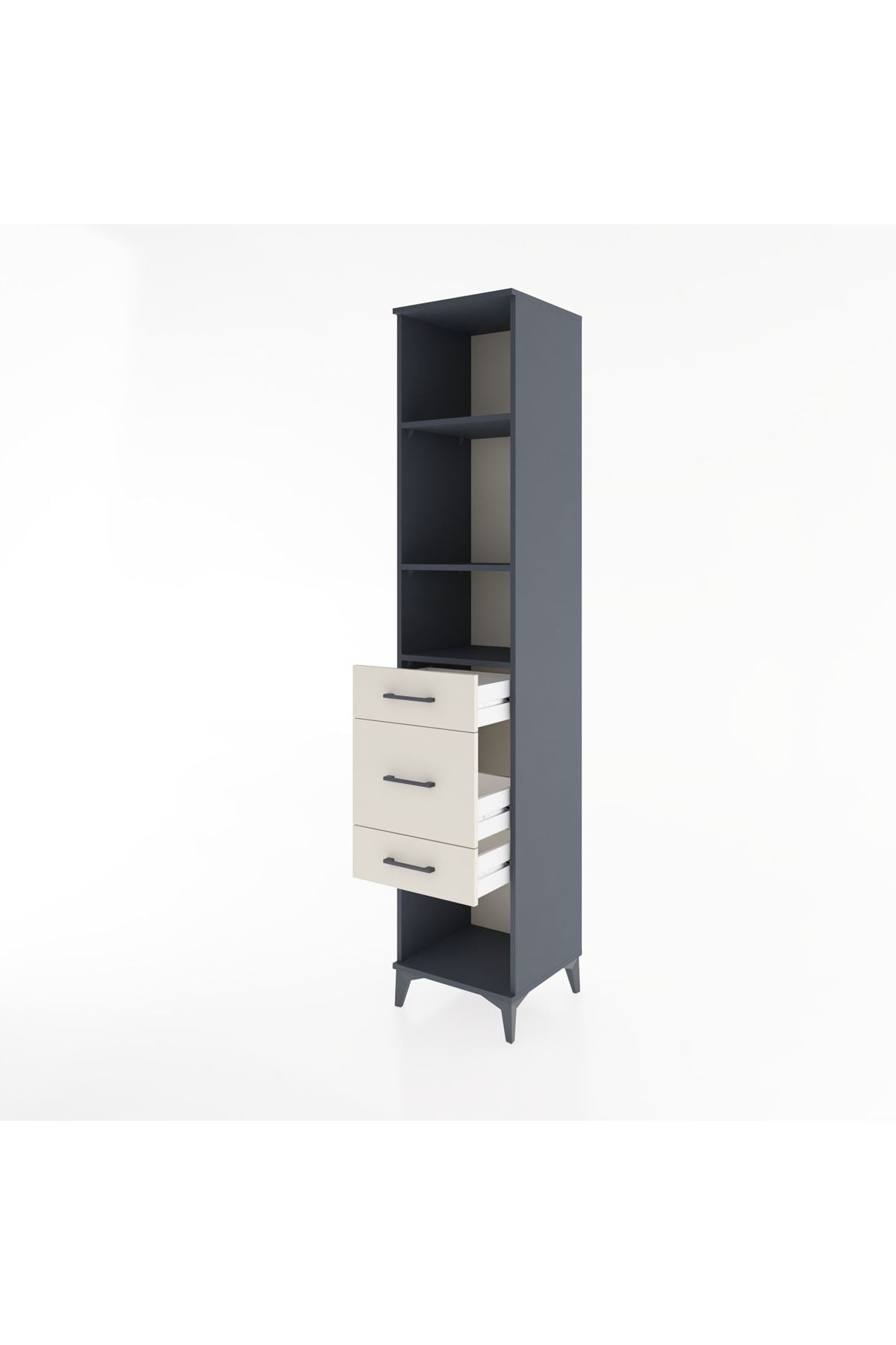 Hyperion Dolap 3 Raflı 3 Çekmeceli 44x44x221 - S61M187V4B