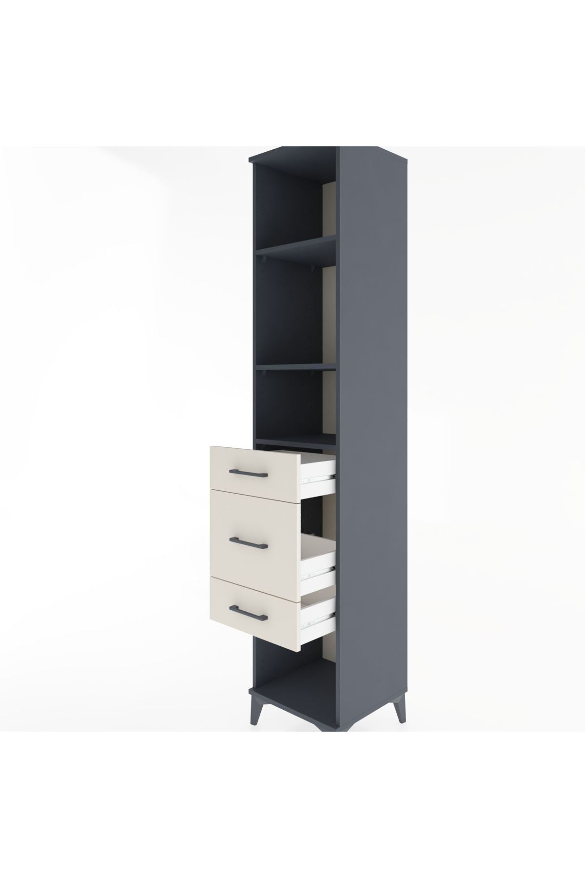 Hyperion Dolap 3 Raflı 3 Çekmeceli 44x44x221 - S61M187V4B