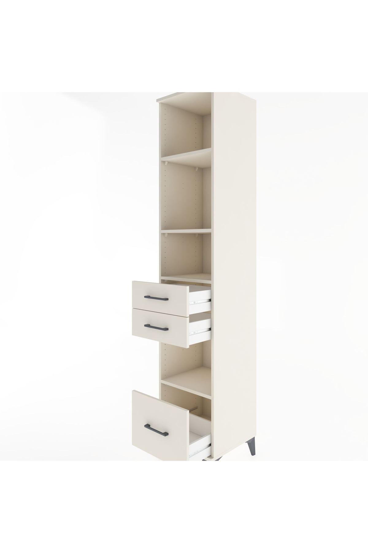 Hyperion Dolap 4 Raflı 3 Çekmeceli 44x44x221 - S61M191V1B