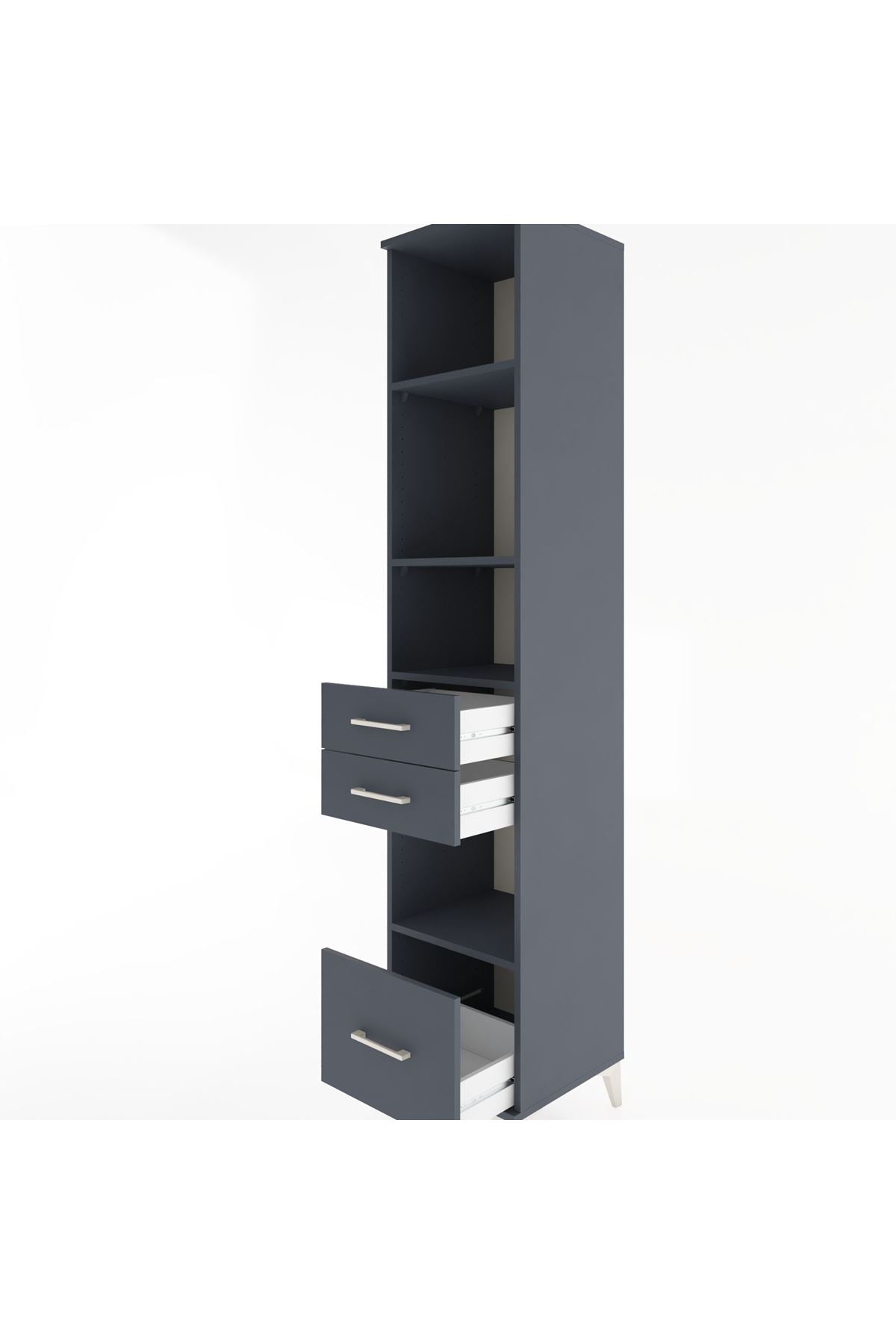 Hyperion Dolap 4 Raflı 3 Çekmeceli 44x44x221 - S61M191V5B
