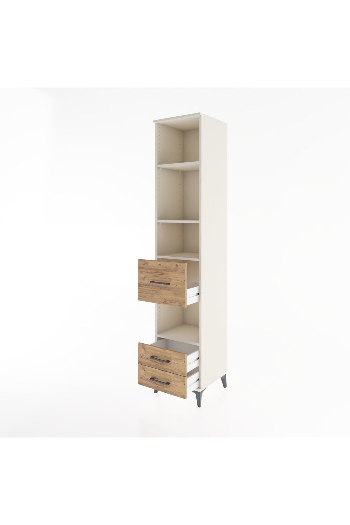 Hyperion Dolap 4 Raflı 3 Çekmeceli 44x44x221 - S61M192V3B