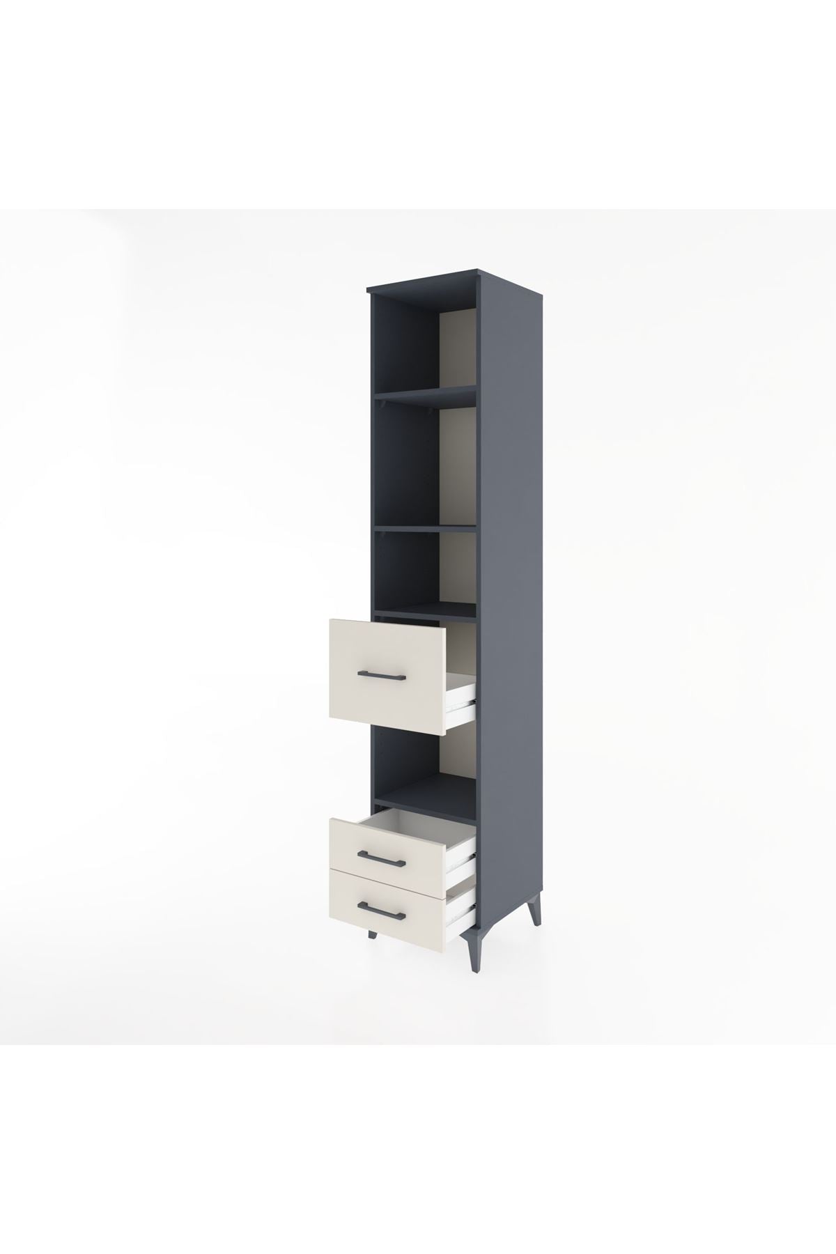 Hyperion Dolap 4 Raflı 3 Çekmeceli 44x44x221 - S61M192V4B