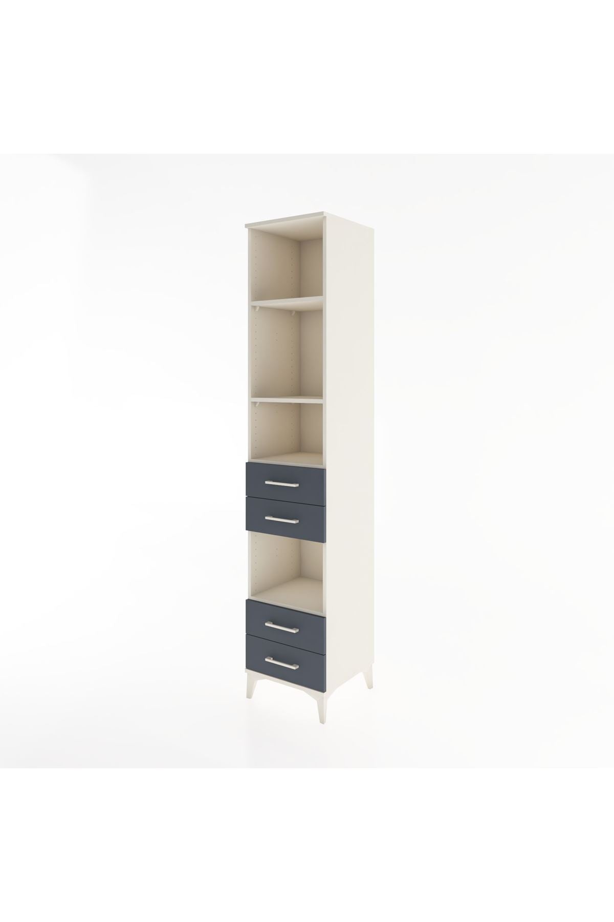 Hyperion Dolap 4 Raflı 4 Çekmeceli 44x44x221 Aytaşı-Antrasit