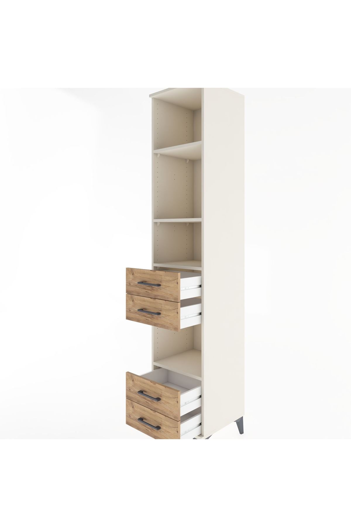 Hyperion Dolap 4 Raflı 4 Çekmeceli 44x44x221 Aytaşı-Çam