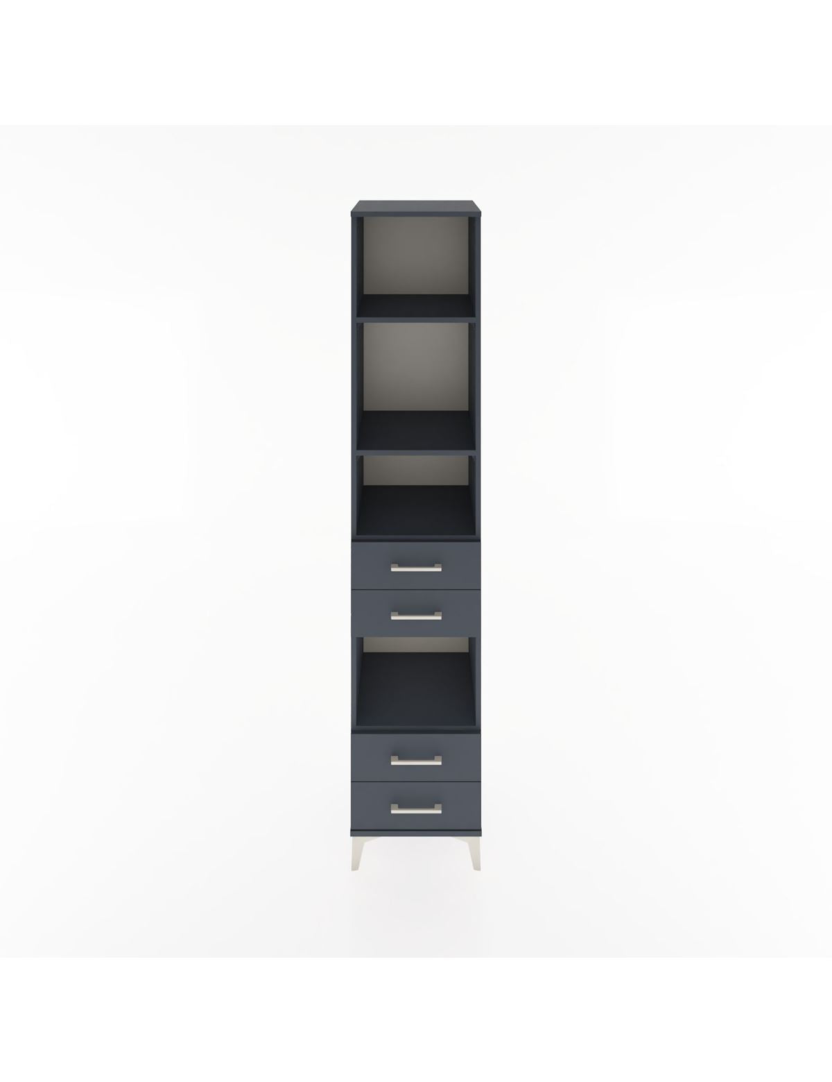 Hyperion Dolap 4 Raflı 4 Çekmeceli 44x44x221 Antrasit-Antrasit