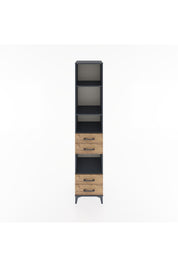 Hyperion Dolap 4 Raflı 4 Çekmeceli 44x44x221 Antrasit-Çam