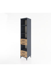 Hyperion Dolap 4 Raflı 4 Çekmeceli 44x44x221 Antrasit-Çam