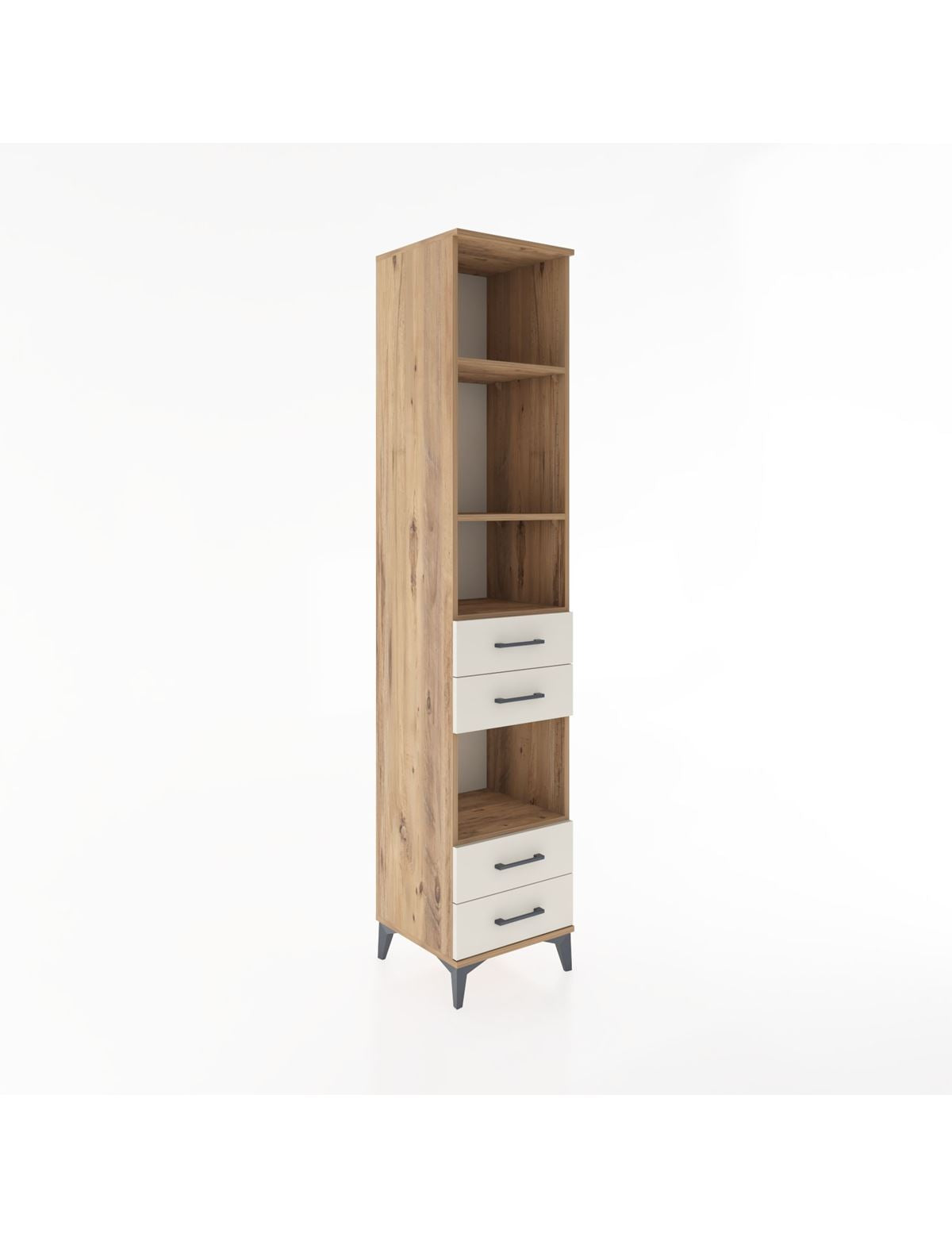 Hyperion Dolap 4 Raflı 4 Çekmeceli 44x44x221 Çam-Aytaşı