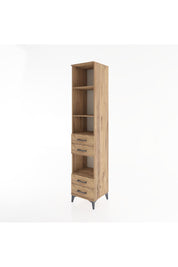 Hyperion Dolap 4 Raflı 4 Çekmeceli 44x44x221 Çam-Çam