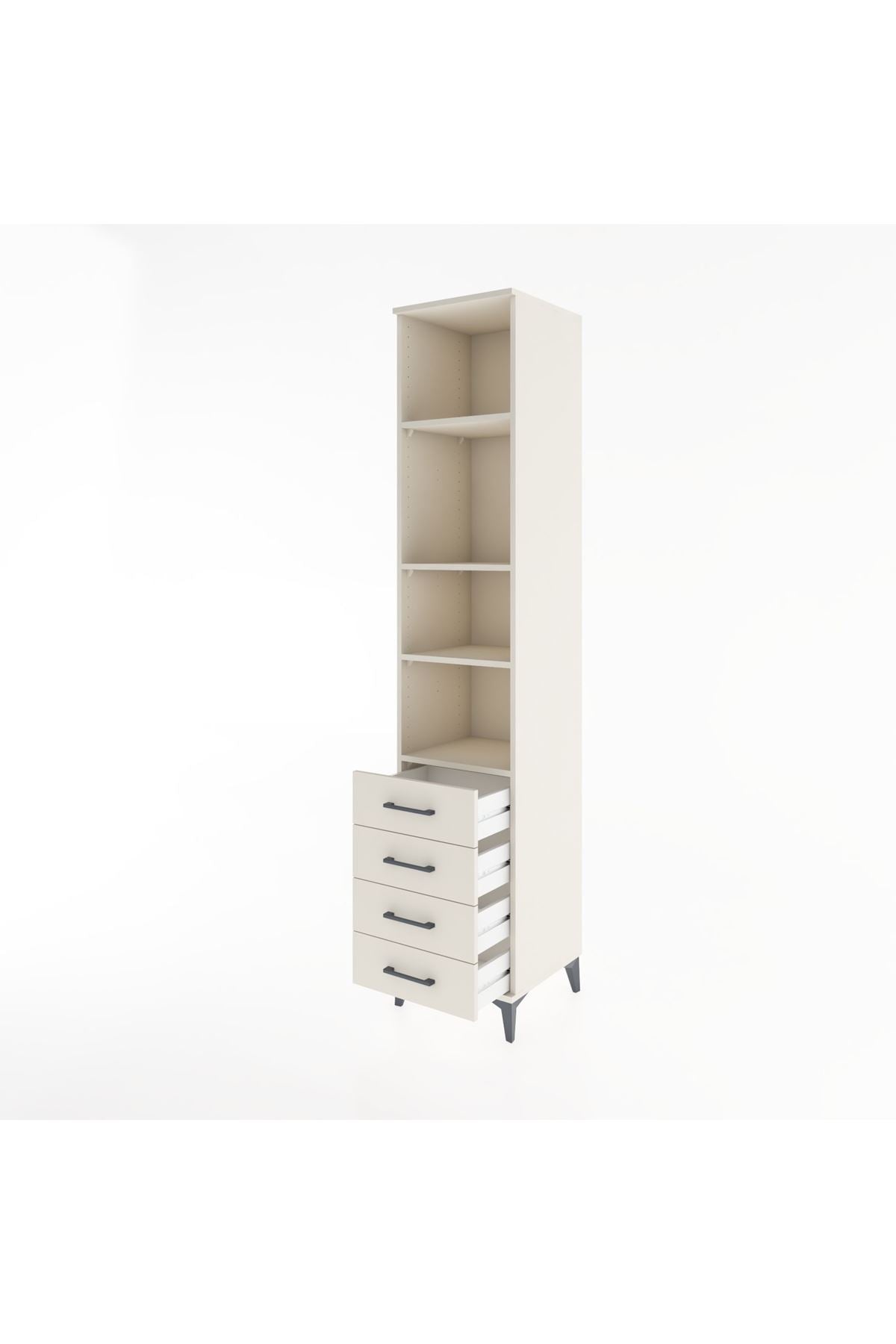 Hyperion Dolap 4 Raflı 4 Çekmeceli 44x44x221 Aytaşı-Aytaşı