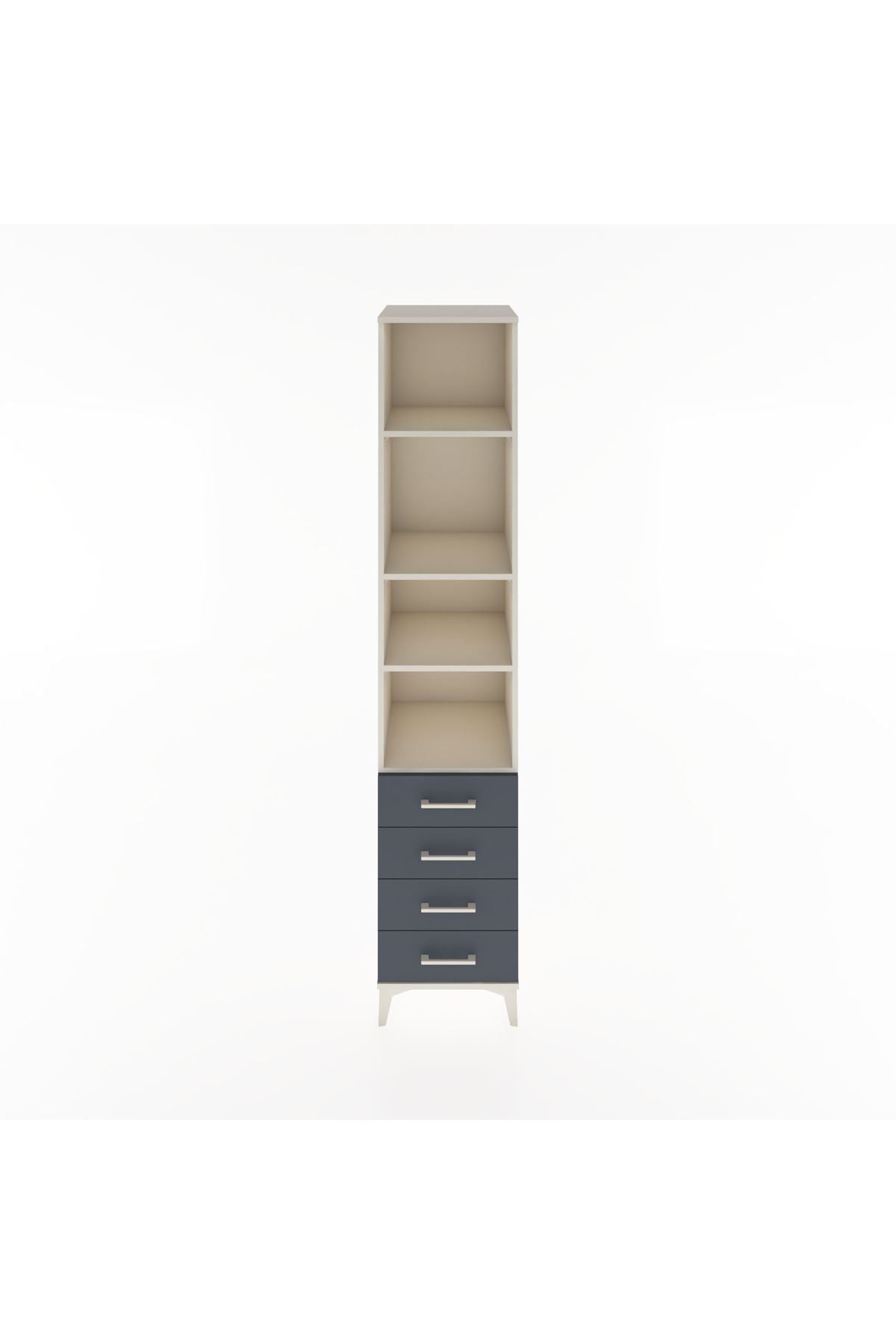 Hyperion Dolap 4 Raflı 4 Çekmeceli 44x44x221 Aytaşı-Antrasit