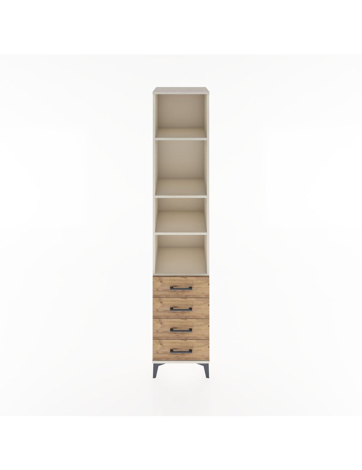 Hyperion Dolap 4 Raflı 4 Çekmeceli 44x44x221 Aytaşı-Çam