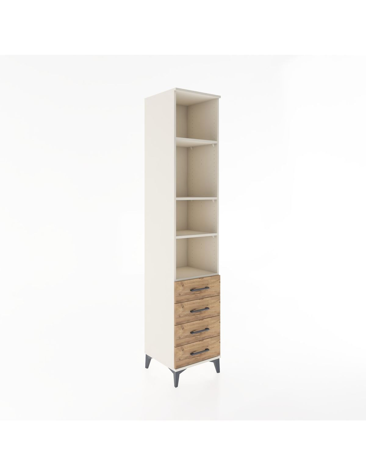 Hyperion Dolap 4 Raflı 4 Çekmeceli 44x44x221 Aytaşı-Çam