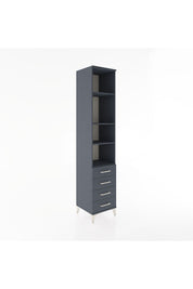 Hyperion Dolap 4 Raflı 4 Çekmeceli 44x44x221 Antrasit-Antrasit