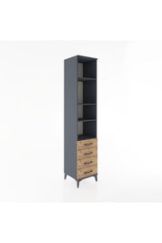 Hyperion Dolap 4 Raflı 4 Çekmeceli 44x44x221 Antrasit-Çam
