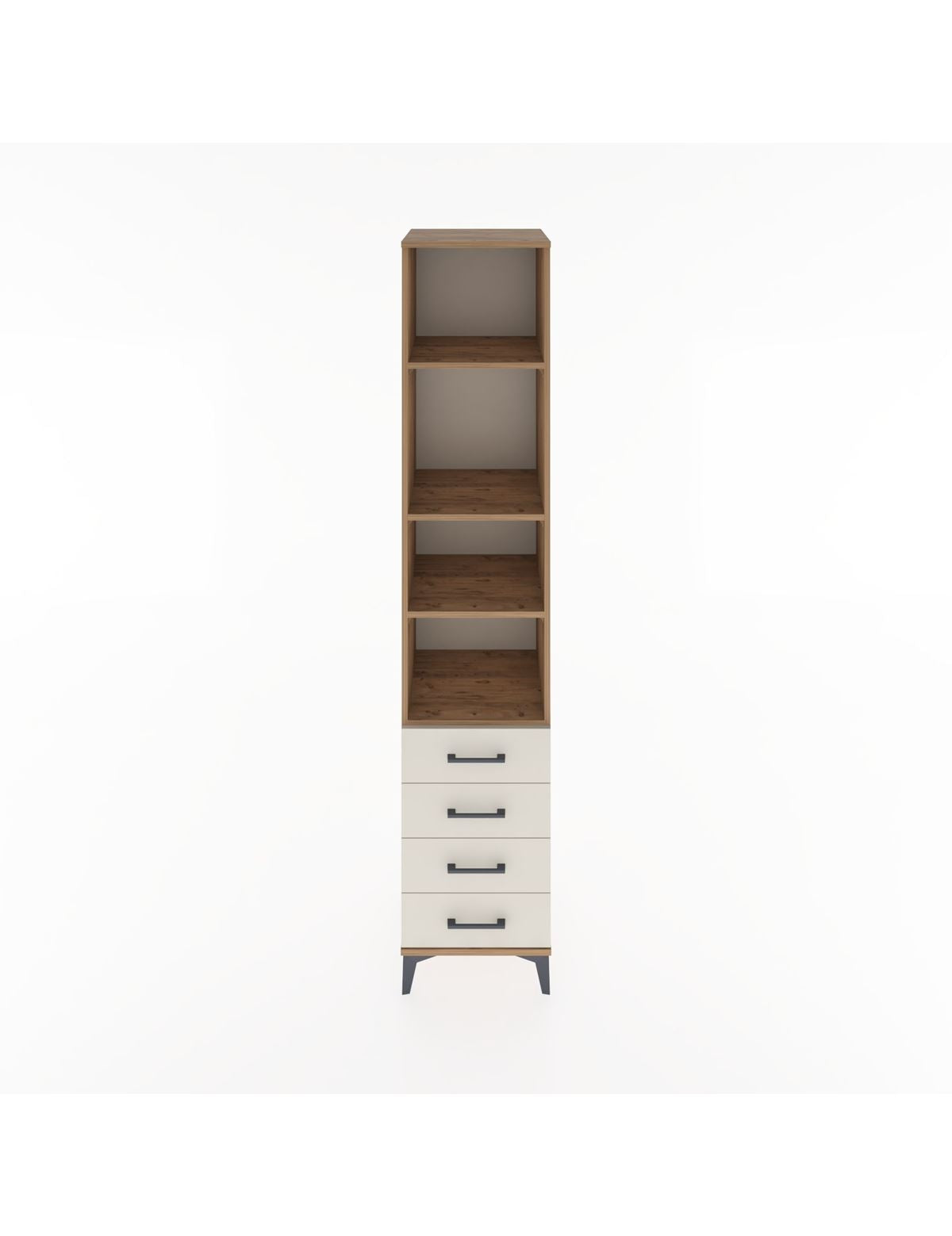 Hyperion Dolap 4 Raflı 4 Çekmeceli 44x44x221 Çam-Aytaşı