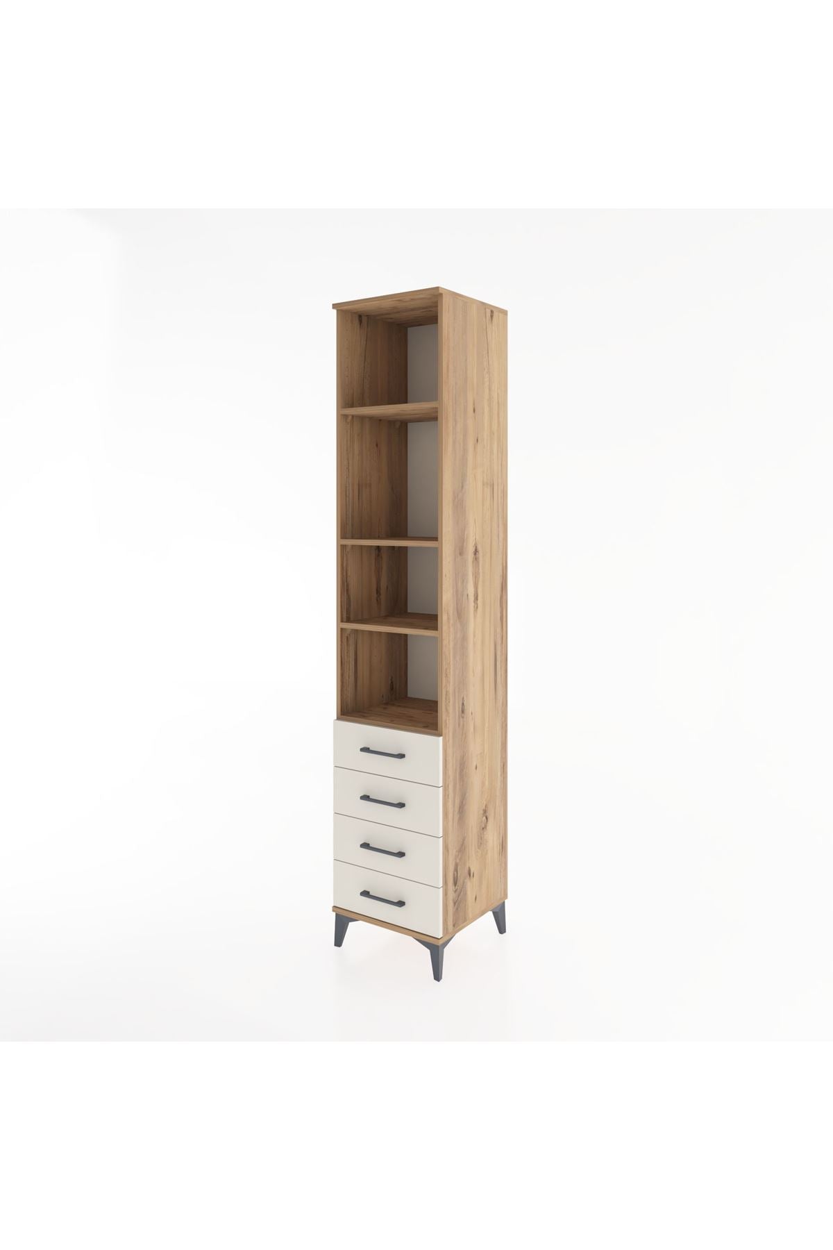 Hyperion Dolap 4 Raflı 4 Çekmeceli 44x44x221 Çam-Aytaşı