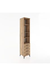 Hyperion Dolap 4 Raflı 4 Çekmeceli 44x44x221 Çam-Çam