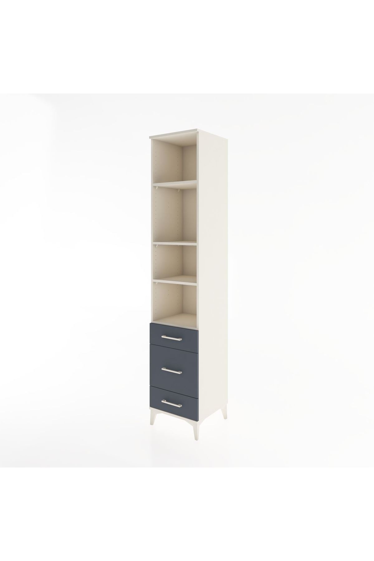 Hyperion Dolap 4 Raflı 3 Çekmeceli 44x44x221 - S61M196V2B