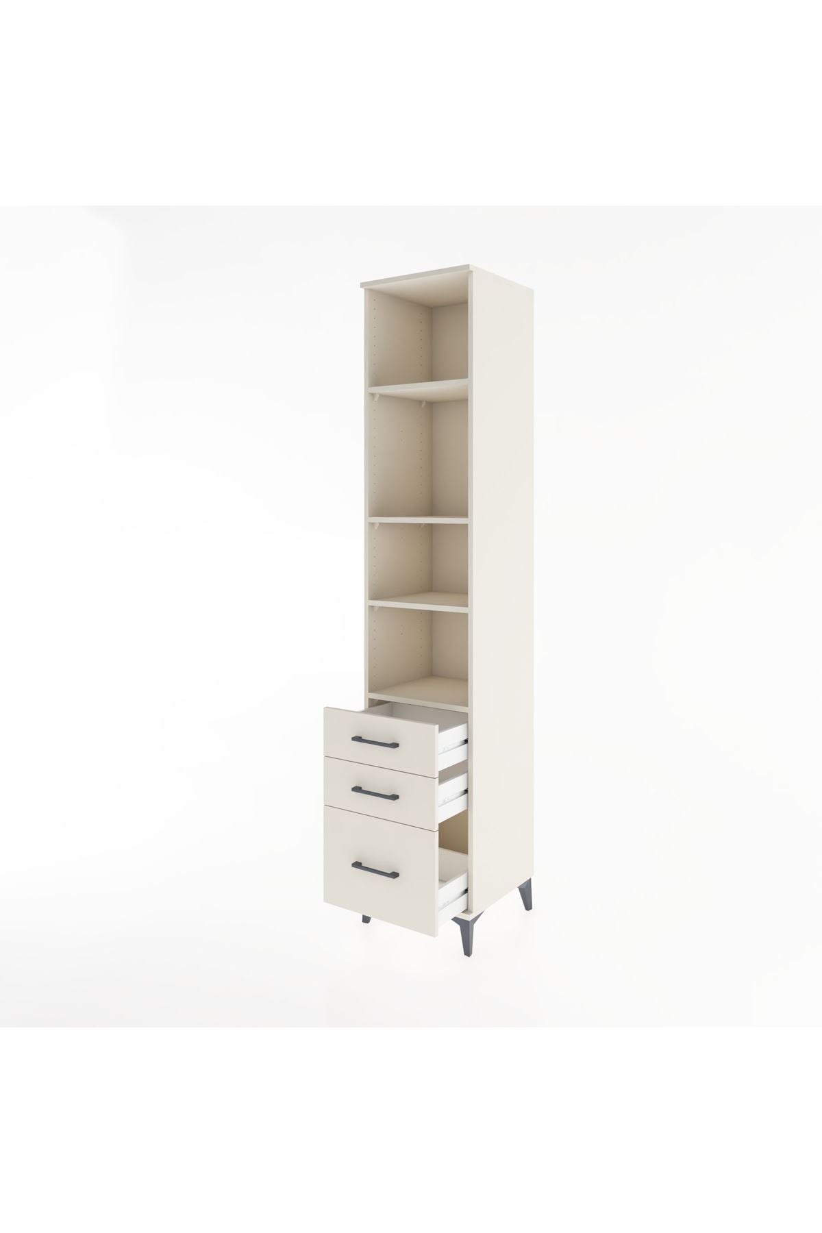 Hyperion Dolap 4 Raflı 3 Çekmeceli 44x44x221 - S61M197V1B