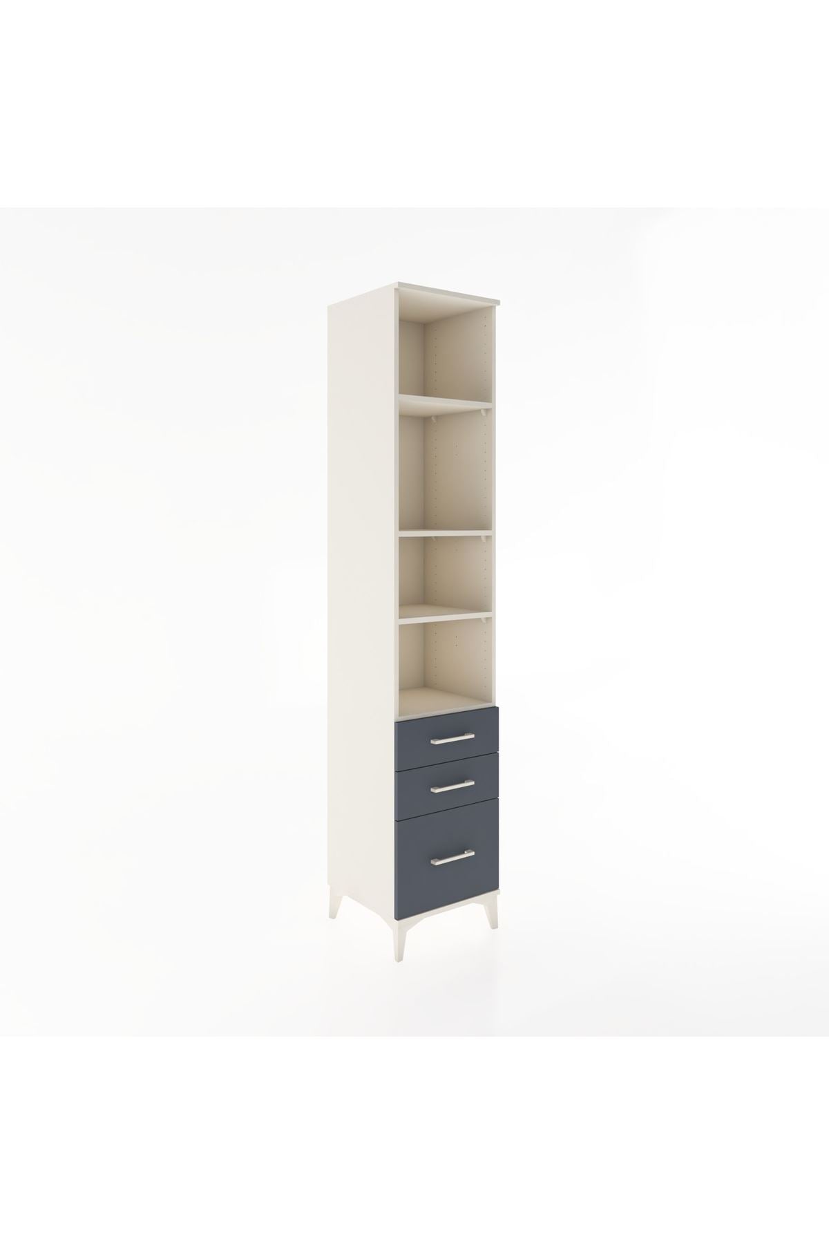 Hyperion Dolap 4 Raflı 3 Çekmeceli 44x44x221 - S61M197V2B