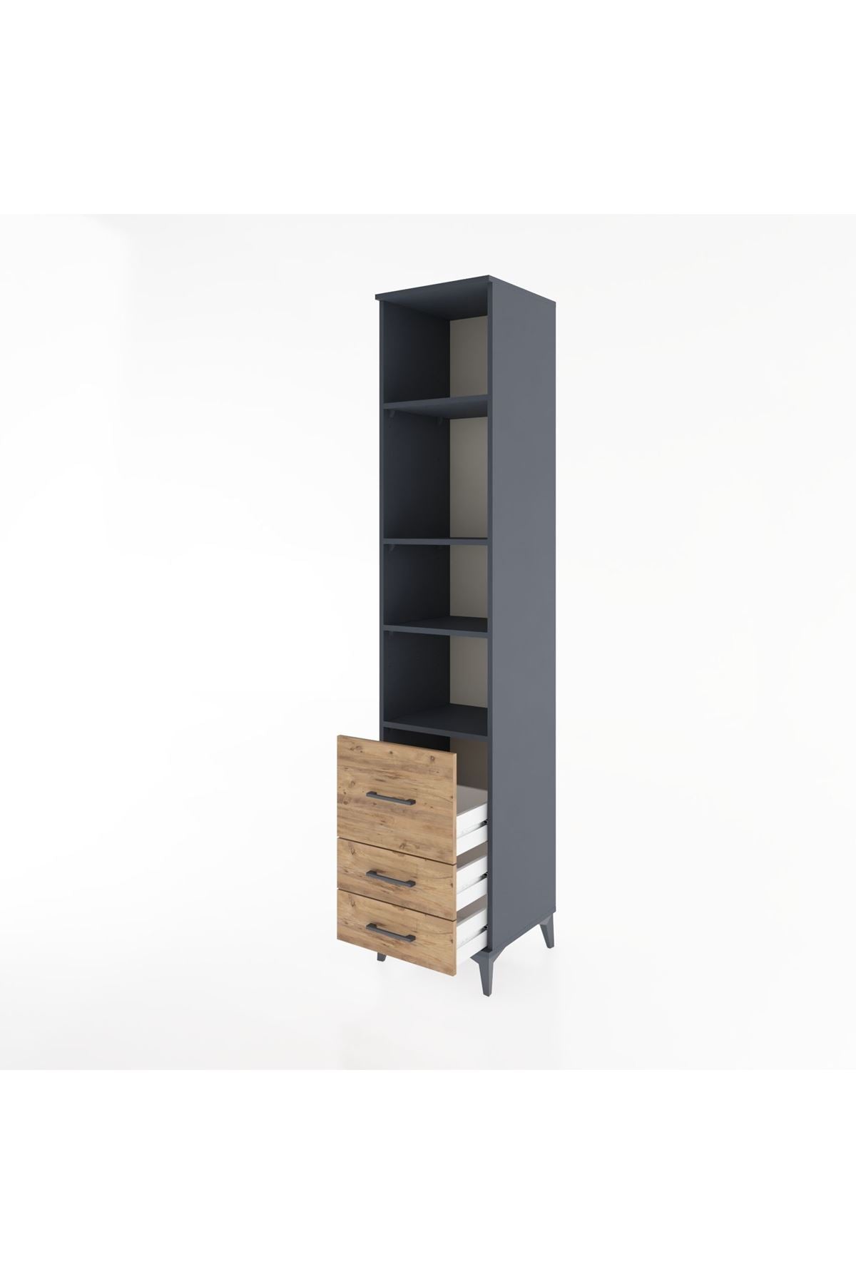 Hyperion Dolap 4 Raflı 3 Çekmeceli 44x44x221 - S61M198V6B