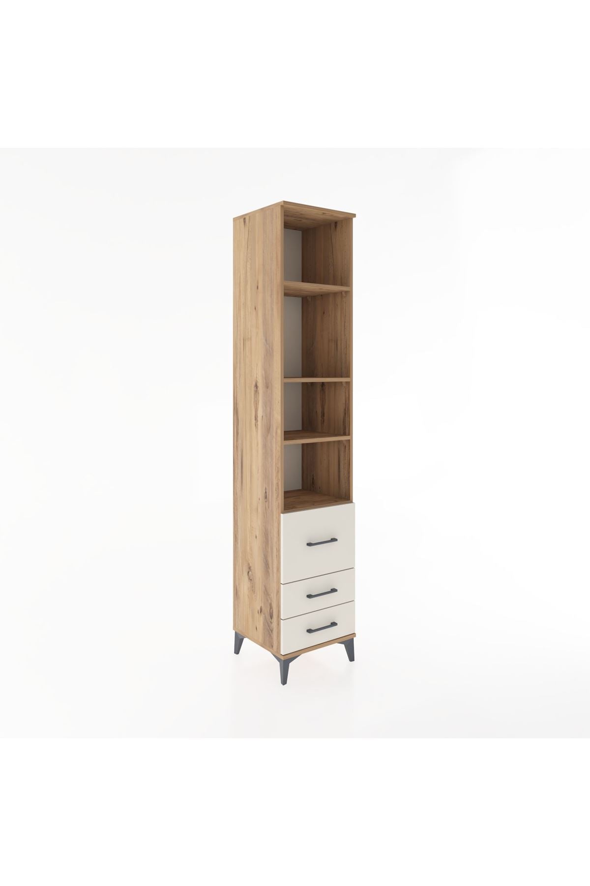 Hyperion Dolap 4 Raflı 3 Çekmeceli 44x44x221 - S61M198V7B