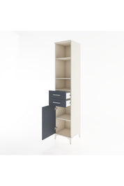 Hyperion Dolap 4 Raflı 2 Çekmeceli Tek Kapaklı 44x44x221 - S61M201V2B